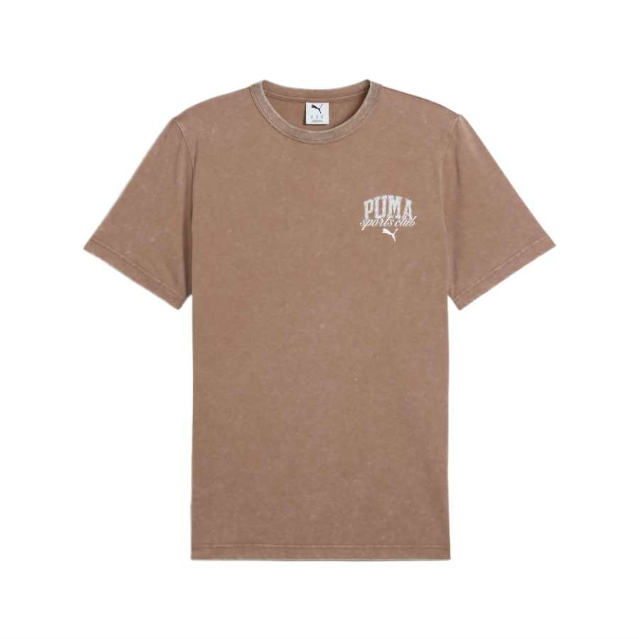 PUMA T Shirts Men's Khaki Crew Neck Thin Straight Fit