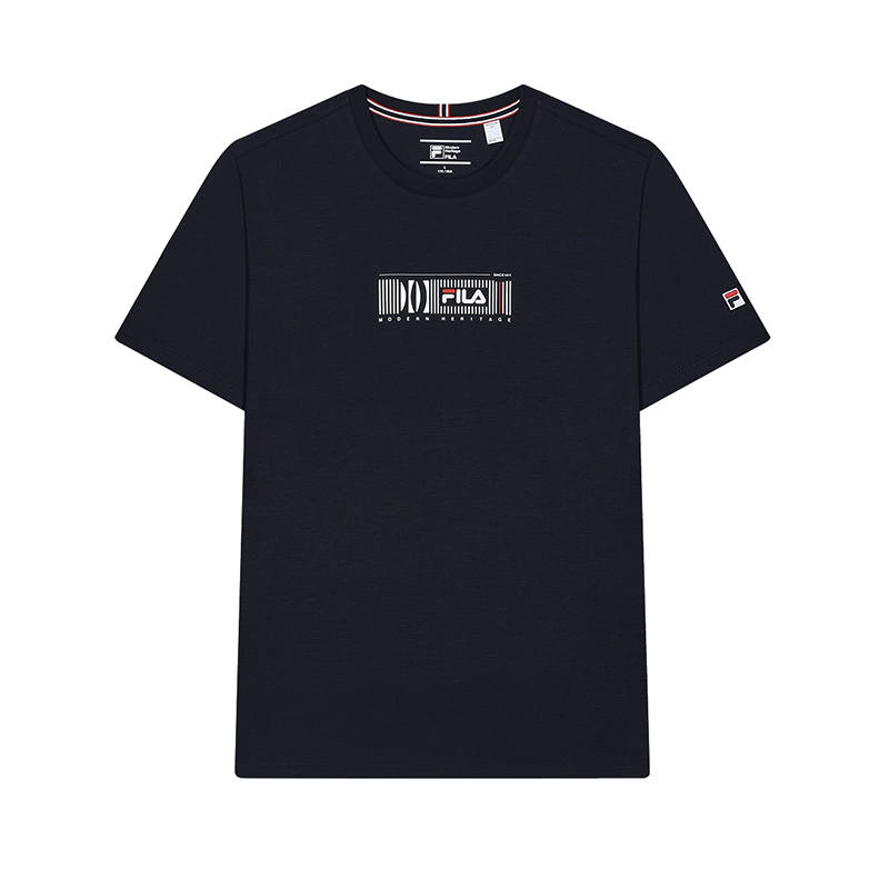 FILA T Shirts Men's Legend Blue Crew Neck Thin Straight Fit