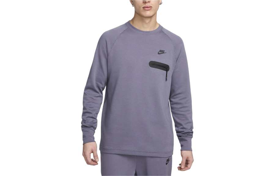Nike Nike Tech Fleece Lightweight T Shirt Men's Purple Gray