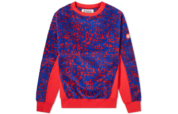 Cav Empt Cav Empt Sweatshirts Men's Blue Red Crew Neck Moderate Regular