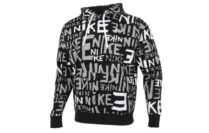 Nike Nike Sweatshirts Men's Black Hooded Moderate Regular