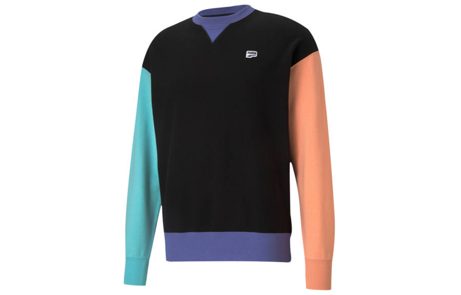 PUMA PUMA Sweatshirts Men's Black Crew Neck Moderate Regular