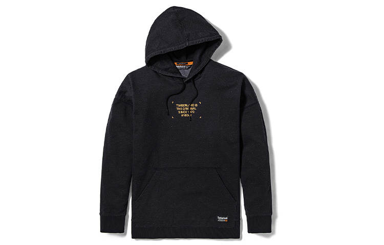 Timberland Sweatshirts Men's Black Hooded Moderate Regular