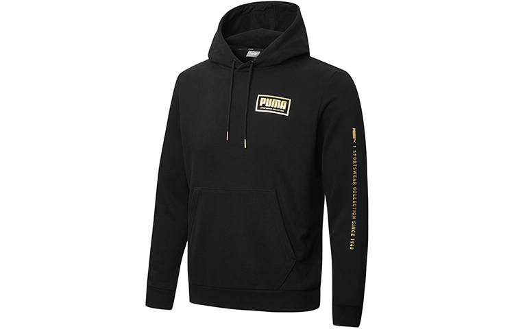 PUMA PUMA Sweatshirts Men's Black Hooded Moderate Regular