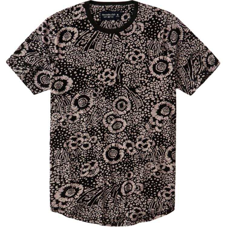 Abercrombie&Fitch T Shirt Men's Black Floral