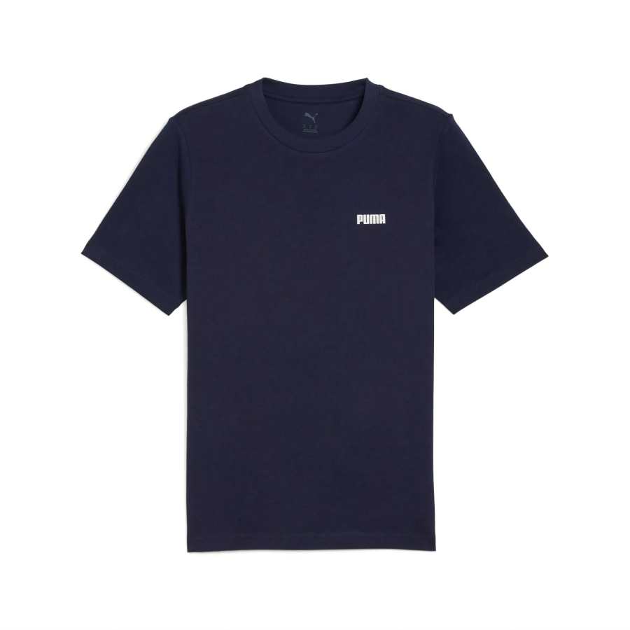 PUMA T Shirts Men's Navy Blue Crew Neck Moderate