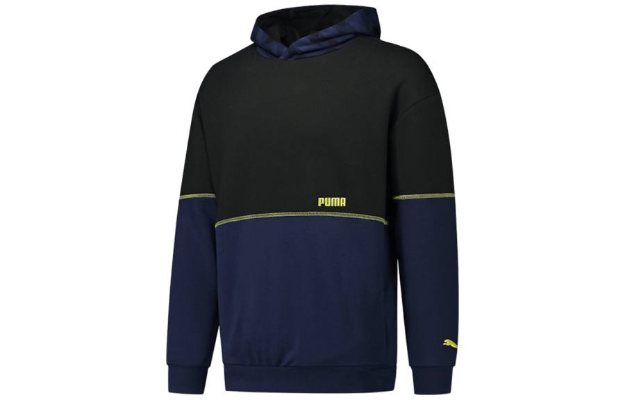 PUMA Sweatshirts Men's Black Hooded Moderate Regular
