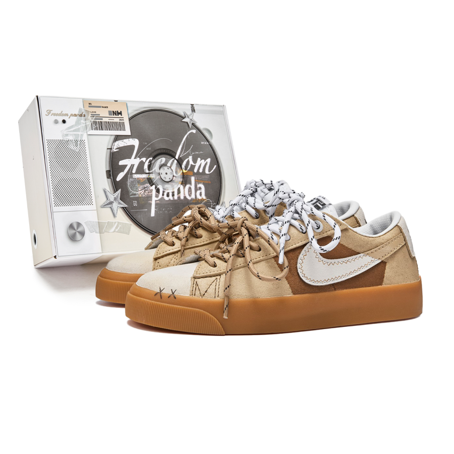 Nike Nike Blazer Freedom Panda, Box, Coffee Era Slip Resistant Cushioning Slip Resistant Cushioning Low top Skateboard Shoes