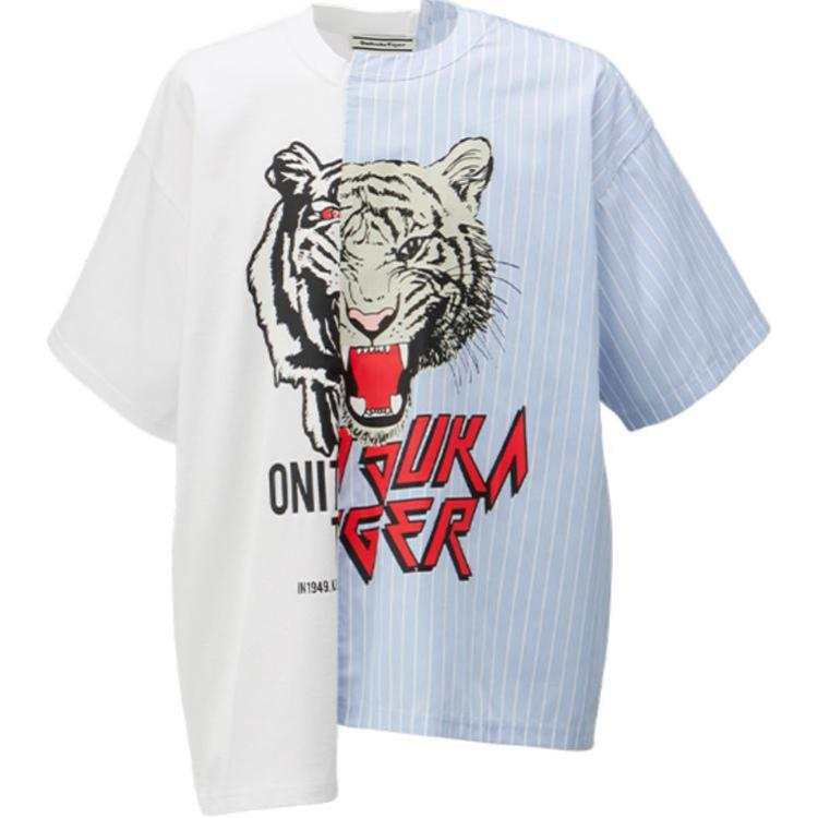 Onitsuka Tiger T Shirt Unisex White Blue