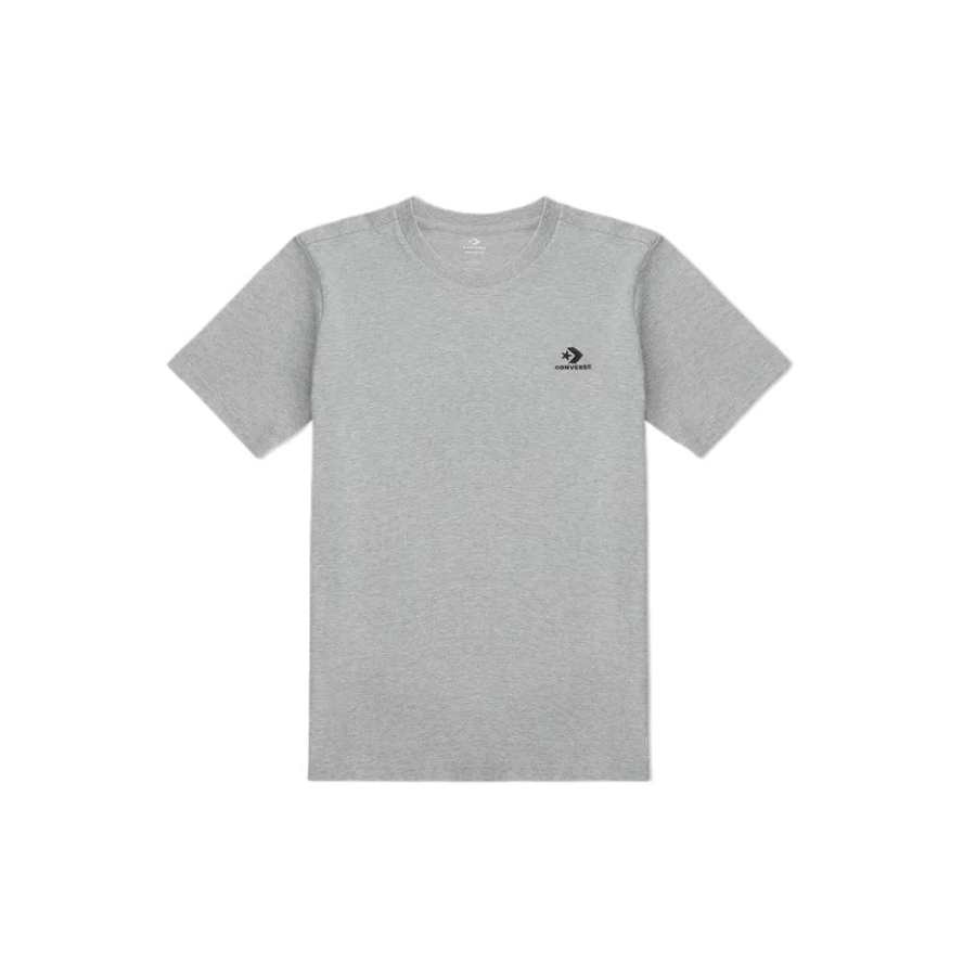 Converse T Shirts Unisex Gray Crew Neck Moderate Straight Fit