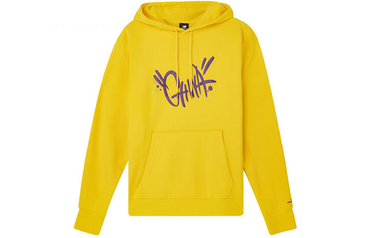 New Balance New Balance Lifestyle Graphic Sweatshirts Men's Yellow Hooded Moderate Regular