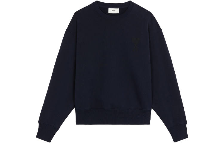 AMIPARIS Sweatshirts Men's Black Crew Neck Moderate Heavyweight