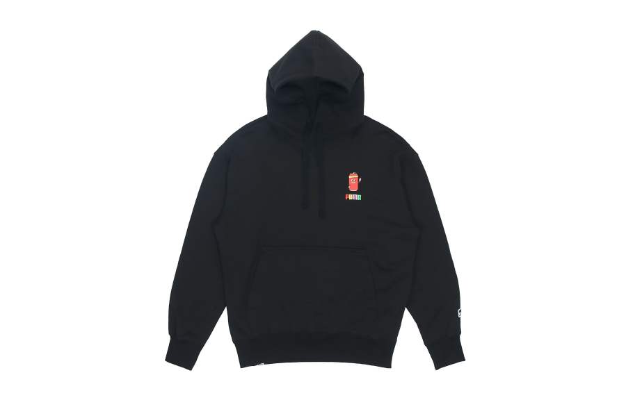 PUMA PUMA Athleisure Cartoon Printed Pattern Thickened And Fleece Lined Hooded Pullover Sweatshirt Men's Black