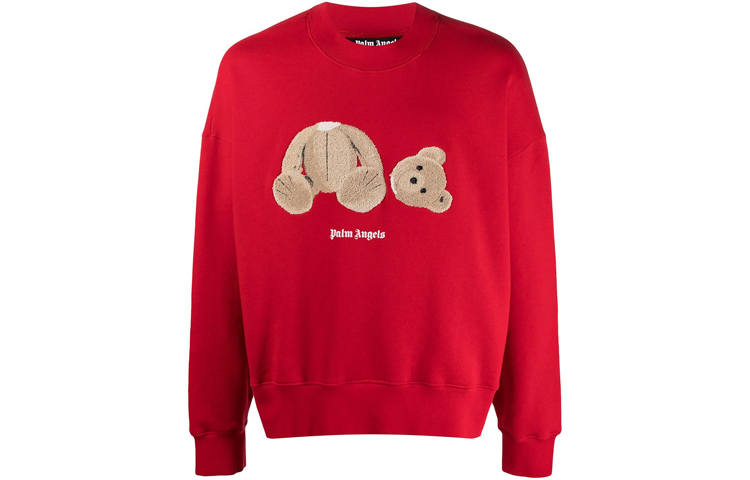 Palm Angels Bear Motif Long-Sleeved Sweatshirt