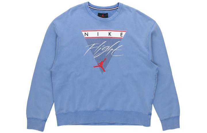 Jordan Jordan Flight Sweatshirts Men's Signal Blue Crew Neck Moderate Regular