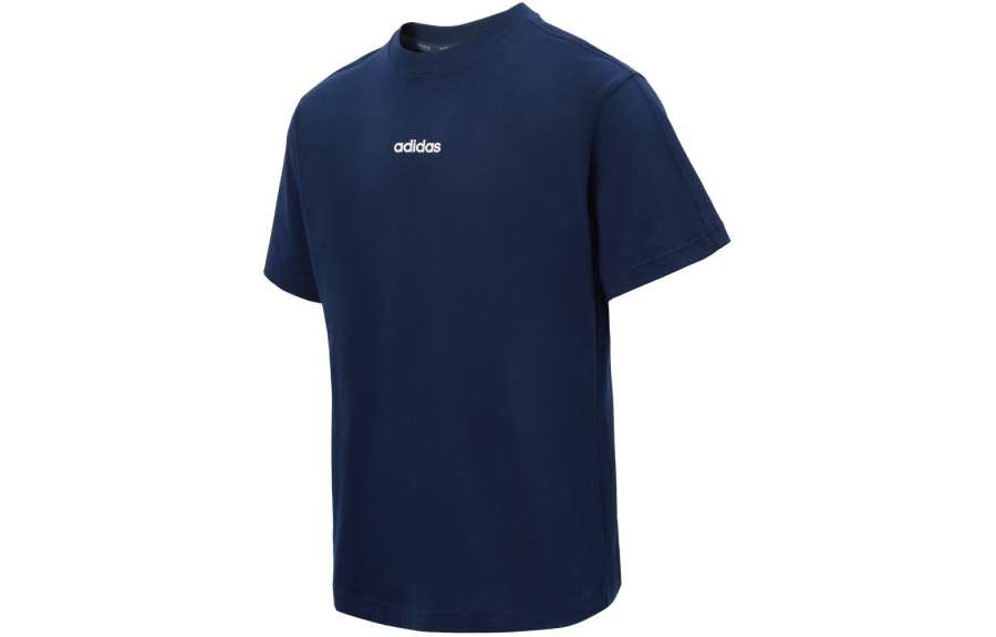 Adidas Adidas T Shirts Men's Navy Crew Neck Moderate Straight Fit