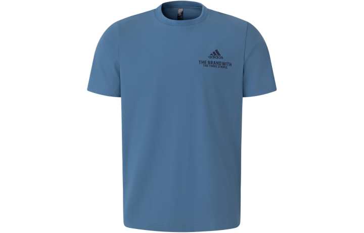 Adidas Adidas T Shirts Men's Altered Blue Crew Neck Moderate