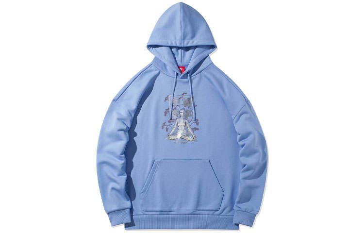 Li-Ning Li Ning X HajimeSorayama Sweatshirts Men's Blue Hooded Moderate Regular