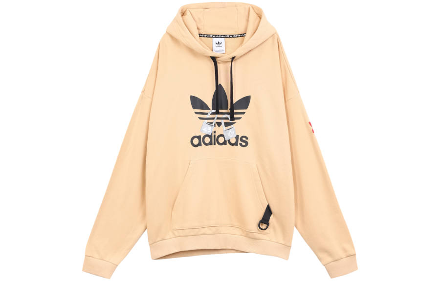 Adidas Originals Sweatshirts Men's Amber Yellow Hooded Moderate Regular