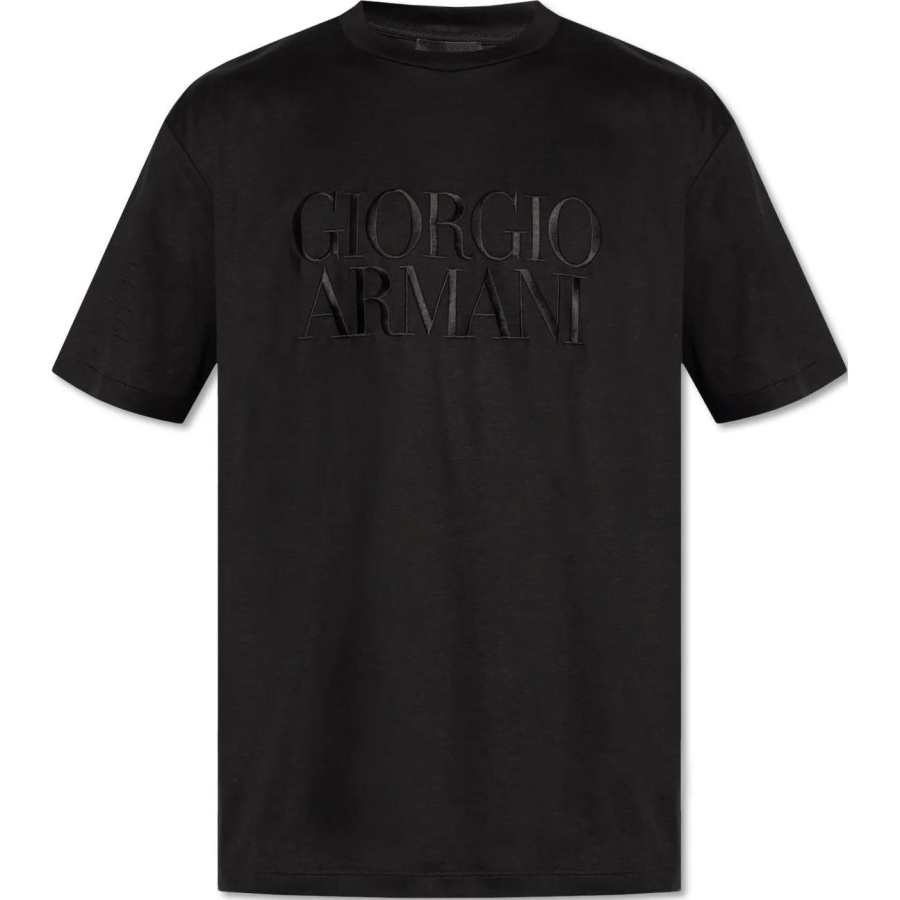Giorgio Armani logo-embroidered cotton T-shirt