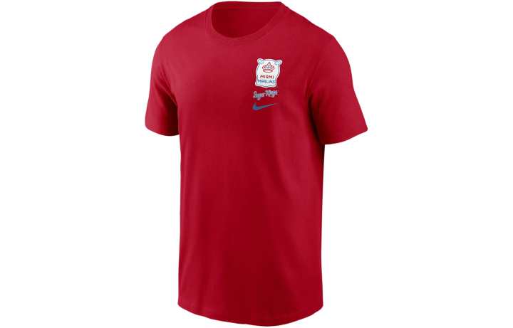 Nike Nike MLB Collaboration City Connect T Shirt Miami Marlins Men's Red