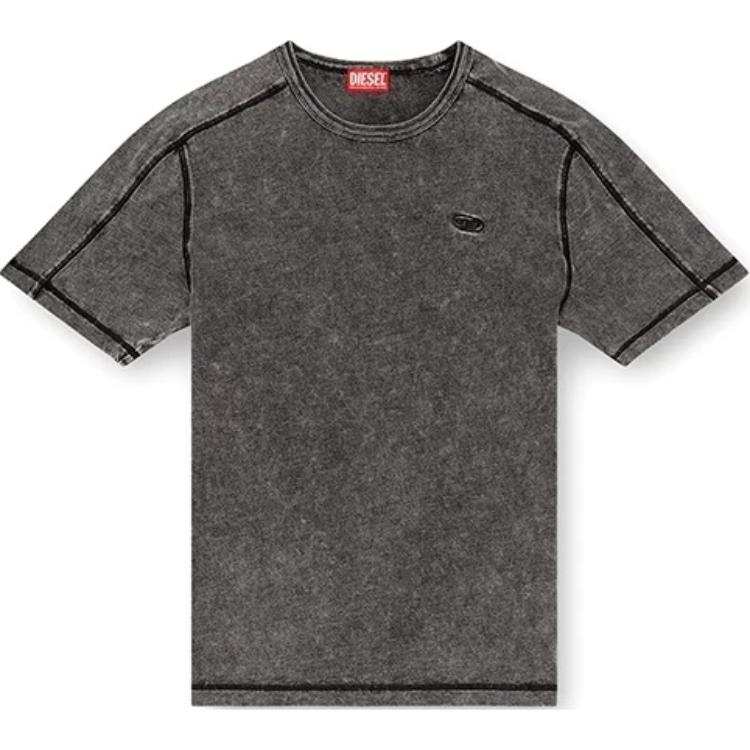 DIESEL SS25 T Shirt Unisex Gray Black