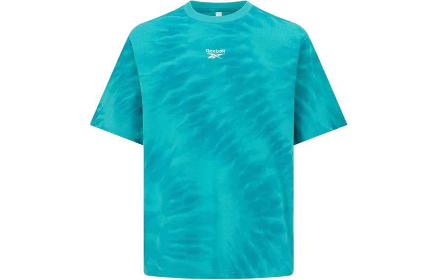 Reebok T Shirts Unisex Blue Crew Neck Moderate Straight Fit