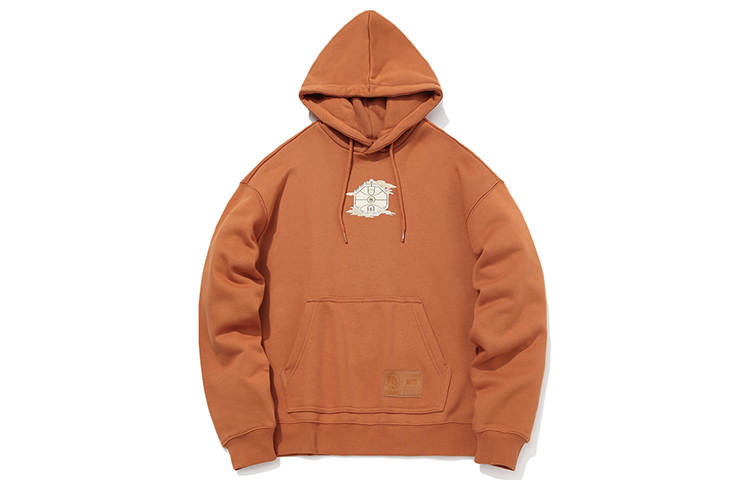 Li-Ning Li Ning BADFIVE Sweatshirts Unisex Amber Brown Hooded Moderate Regular