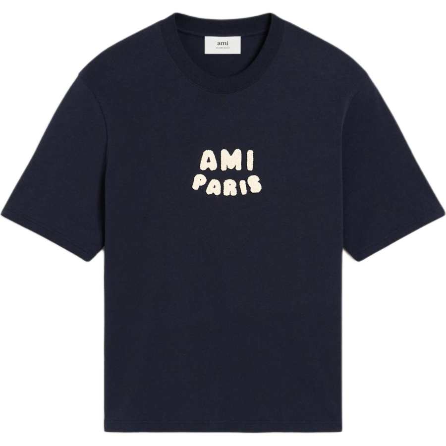 AMIPARIS Ami Paris Logo Patch Crewneck T Shirt