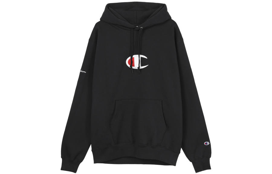Champion Sweatshirts Unisex Black Hooded Moderate Regular