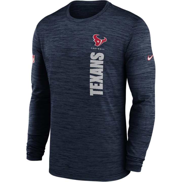 Nike Nike Houston Texans Sideline Velocity Dri FIT NFL T Shirt Men's Blue