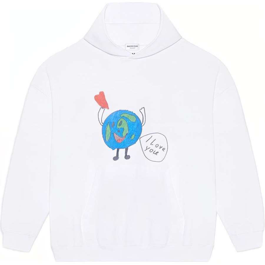 Balenciaga Earth Logo Hoodie