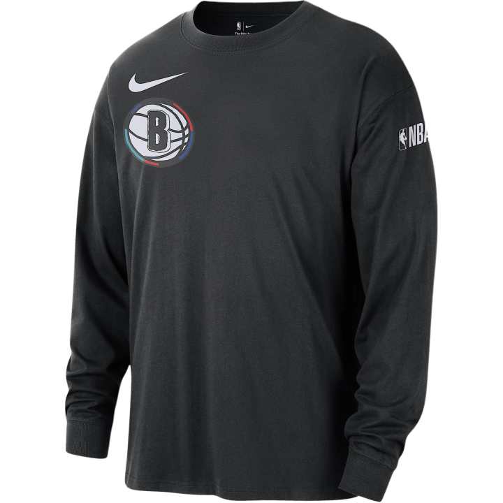 Nike Nike Brooklyn Nets Courtside City Edition Men's Nike Nba Max90 Long Sleeve T Shirt