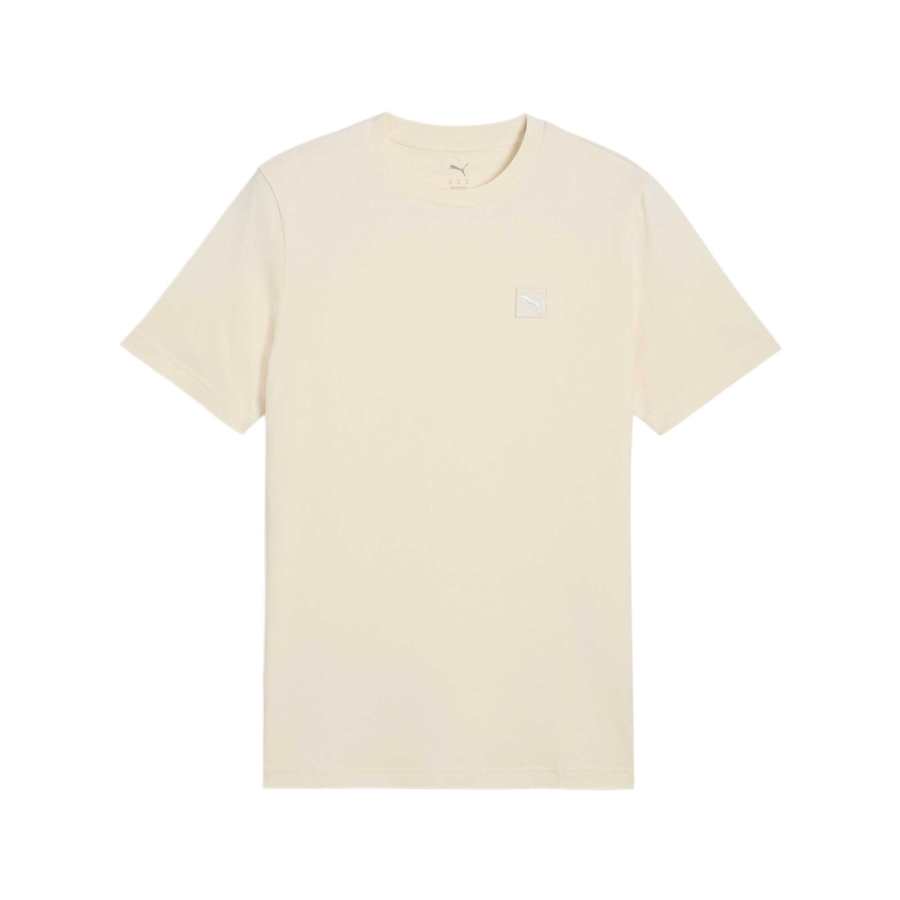 PUMA T Shirts Men's Ecru 99 Crew Neck Moderate