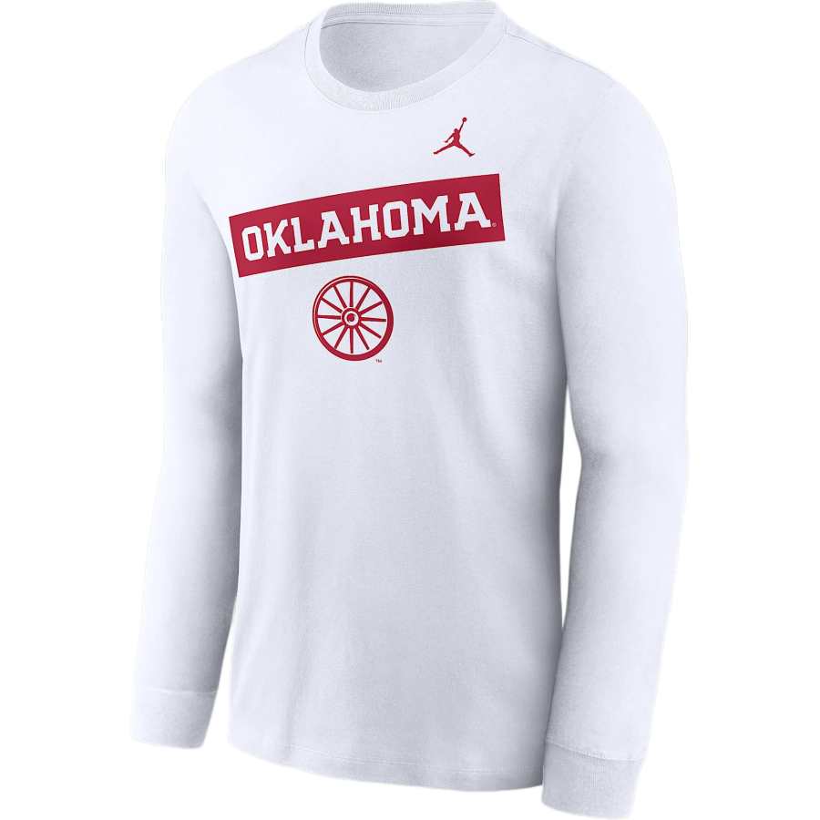 Jordan Jordan Oklahoma Sooners 2 Hit Classic Location Men's Jordan Brand College Long Sleeve T Shirt