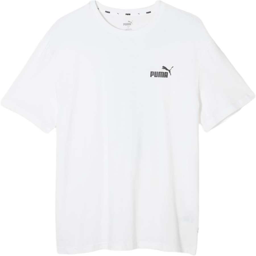 PUMA T Shirts Men's White Crew Neck Moderate Straight Fit