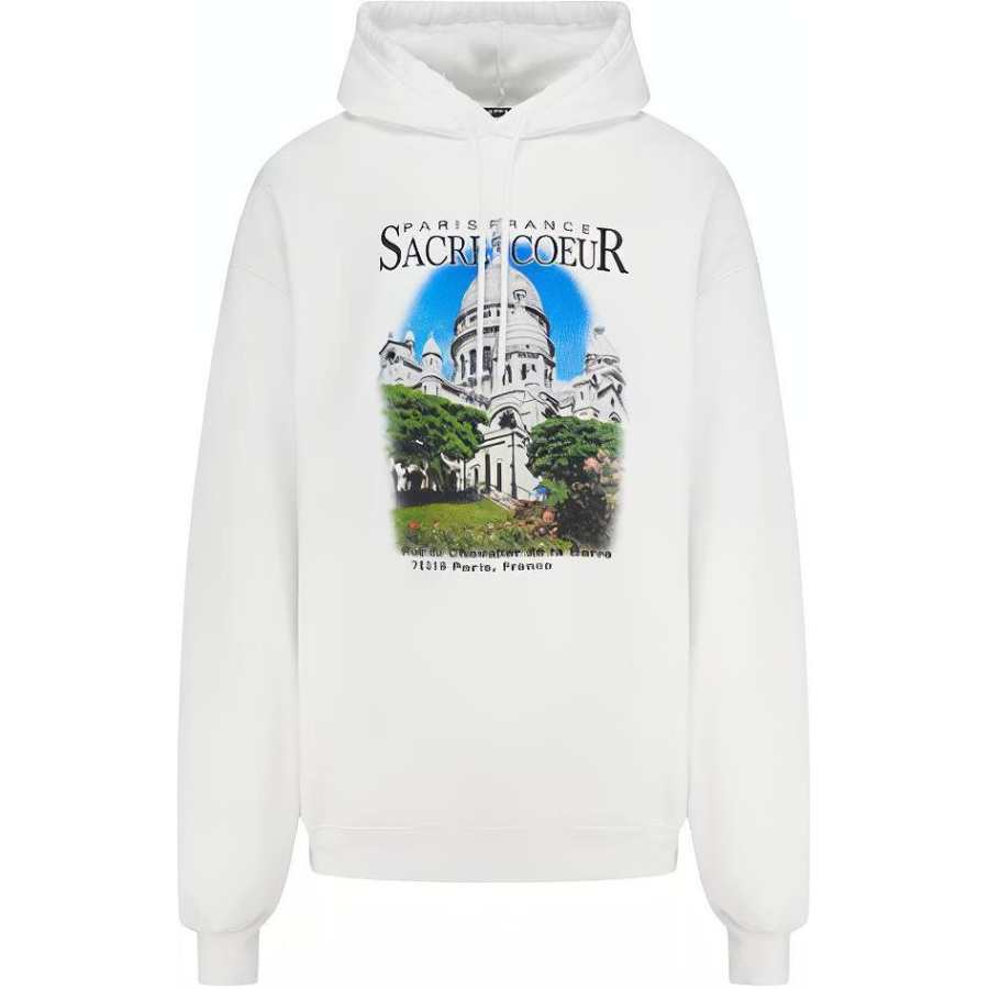 Balenciaga Sweatshirt Loose Fit Men's White