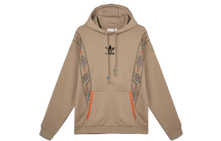 Adidas Originals Sweatshirts Men's Khaki Hooded Moderate Regular