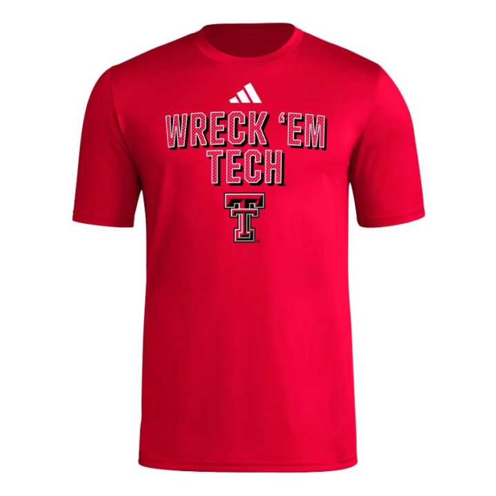 Adidas Adidas T Shirts Men's Red Crew Neck Moderate Straight Fit