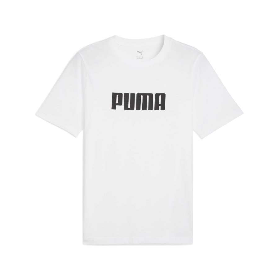 PUMA T Shirts Men's White Crew Neck Moderate