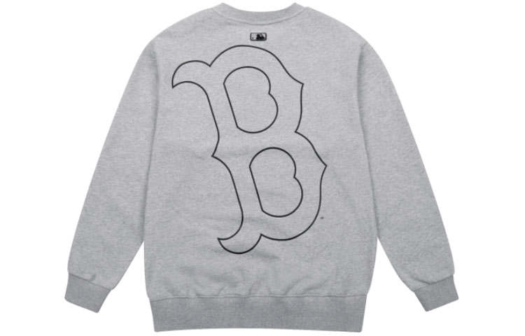 MLB MLB Boston Red Sox Sweatshirts Unisex Gray Crew Neck Moderate Regular