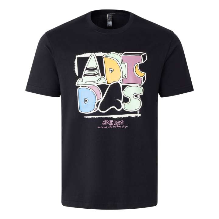Adidas Adidas T Shirts Men's Black Crew Neck Moderate