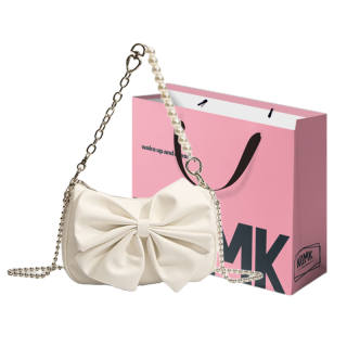 NOMK Pu Crescent Bag, Crossbody Bag, Tote Bag, Shopping Bag, Shoulder Bag Medium Women's White