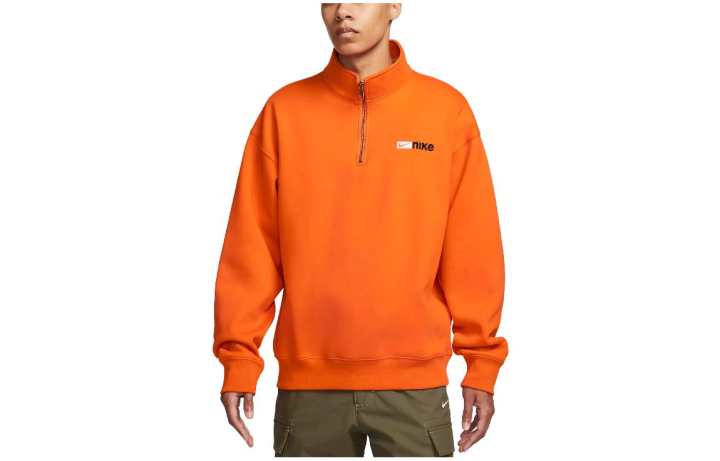 Nike Nike Sweatshirts Men's Orange Stand Collar Moderate Other