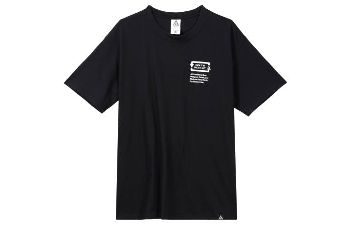 Nike Nike T Shirts Men's Black Crew Neck Moderate Straight Fit