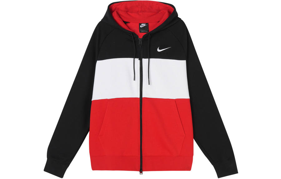 Nike Nike Sweatshirts Men's Red Hooded Moderate Cardigan