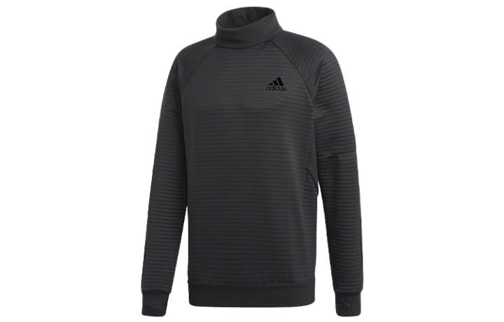 Adidas Adidas Sweatshirts Men's Black Stand Collar Moderate Regular