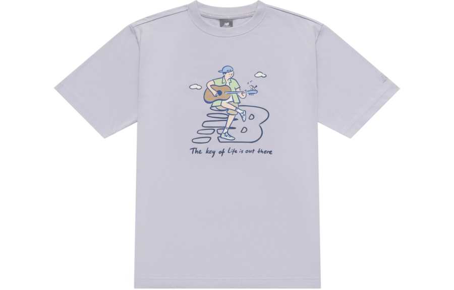 New Balance New Balance x PK SHEJISHILIANMINGKUAN Attraction Lifestyle Illustration Collection T Shirt Unisex Light Purple