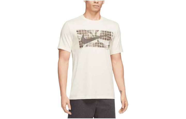 Nike Nike T Shirts Men's Beige Crew Neck Moderate Straight Fit
