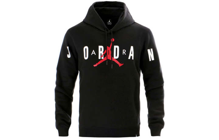 Jordan Jordan Jumpman Sweatshirts Men's Black Hooded Moderate Regular